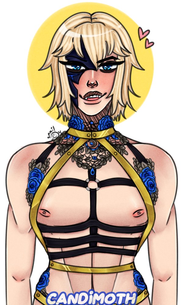 candimoth's tweet photo. i think i started this drawing in like.... 2022 lmao but here's art of dainsleif from genshin 

#Genshinlmpact https://t.co/YePWDAMbjA
