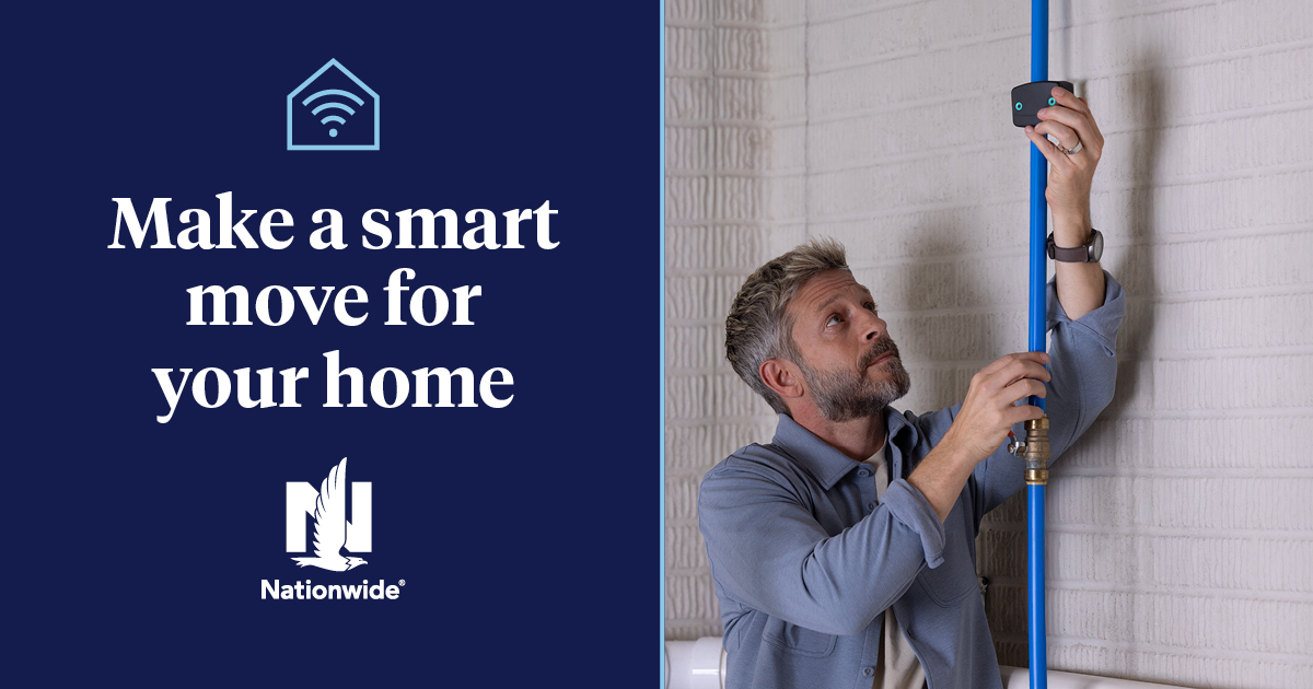 gerberagency's tweet photo. Nationwide’s smart home program features sensors that monitor for issues to help prevent damage. Home policyholders can get a free sensor and may save on their homeowners’ policy. Sign up today. https://t.co/kICEyqqnqK https://t.co/KqTiRYec3L