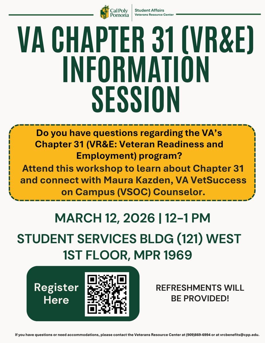 Cal Poly Pomona Veterans Resource Center tweet media