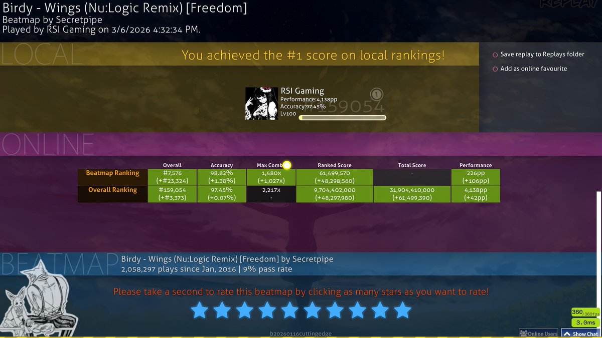 new top play after over a year and it pull it out of my ass like this LMAO