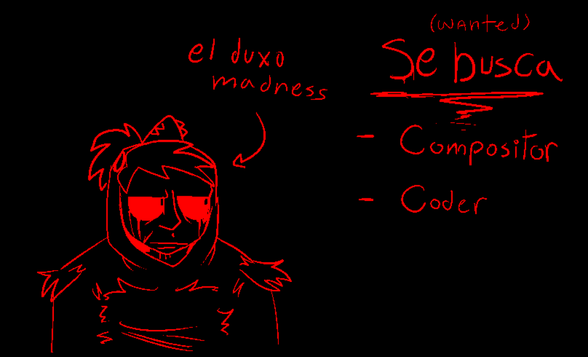 GTX_TXTv's tweet photo. Se busca coder y compositor para DUXO MADNESS
Si deseas participar en el mod manda MD al discord de imsnacks_lol
o tambien a su twt @ImSnacksVee https://t.co/cCca0rVUuF