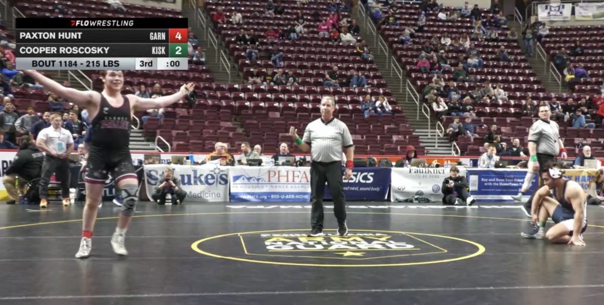 GVWrestlingTeam's tweet photo. States Update:
Paxton Hunt has advanced to the semifinals, which will put him on the podium later this weekend!  More work to be done later tonight! @GVAthletics #BurntheBoats https://t.co/rWphJ1Q2FP