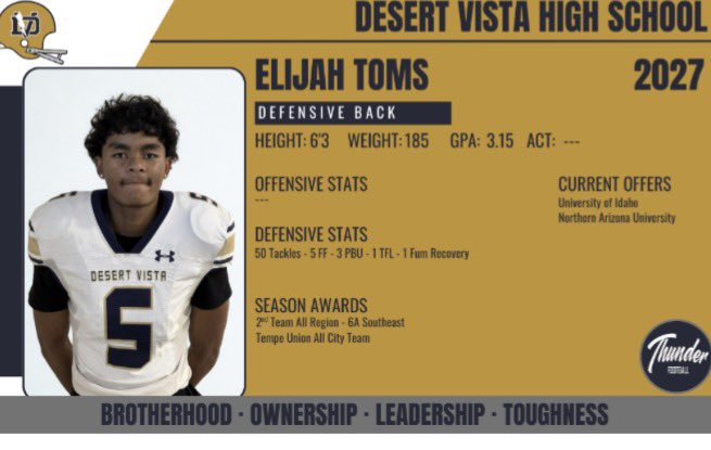 Desert Vista Football Recruiting tweet media