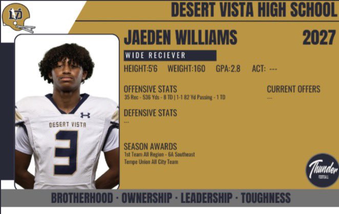 Desert Vista Football Recruiting tweet media