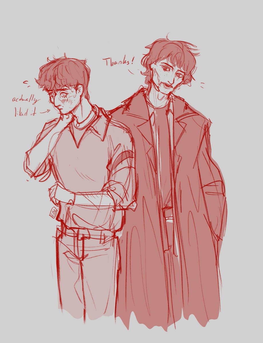 e_bee_honey's tweet photo. Idk if I'll finish it, but here's a sketch of 90s vampire Mike with concerned Will (he enjoyed offering his blood a bit more than he expected to) uhu 🩸
#byler https://t.co/kahGb0h6m3