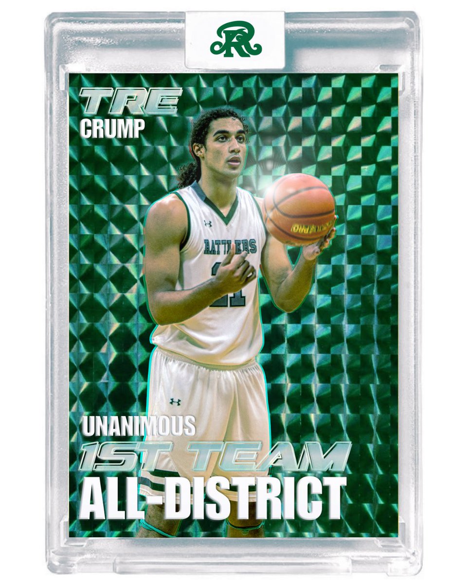 reaganhoops's tweet photo. Limited Edition 2025-2026 All-District Selection Cards drop today! Collect the entire set including our Unanimous 1st Team All-District Selection, Tre Crump! Congratulations Tre! https://t.co/00EsBmt4qW