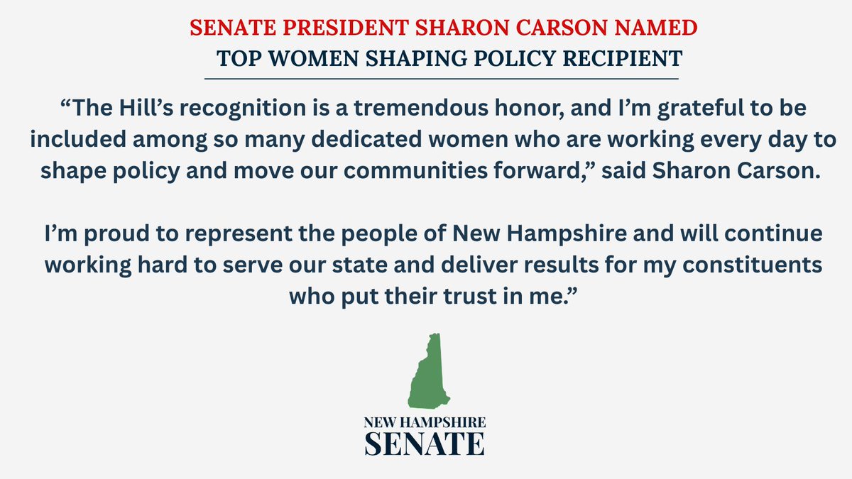NH Senate President Sharon Carson tweet media