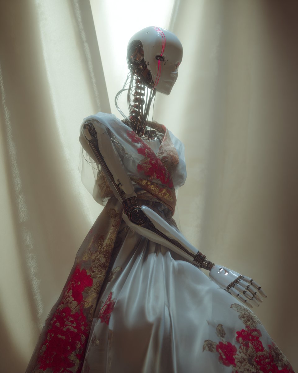 Prompt Alert : A detailed, medium-shot portrait of an intricately ...