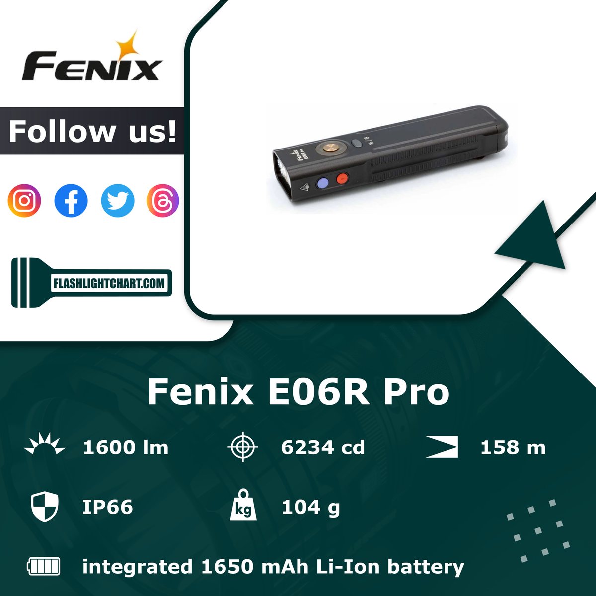FlashlightChart's tweet photo. 🔦 Fenix E06R Pro Flashlight Review 🔦

🟢 Pros: red light, UV light
🔴 Cons: non-magnetic
For more details, visit our website!
https://t.co/DTPSg5z54R

#FlashlightChart
#Fenix #FenixFlashlight #FenixLight #FenixFlashlights
#Flashlight #Flashlights
#Outdoors #EDC #EverydayCarry https://t.co/BfmcGsBbal