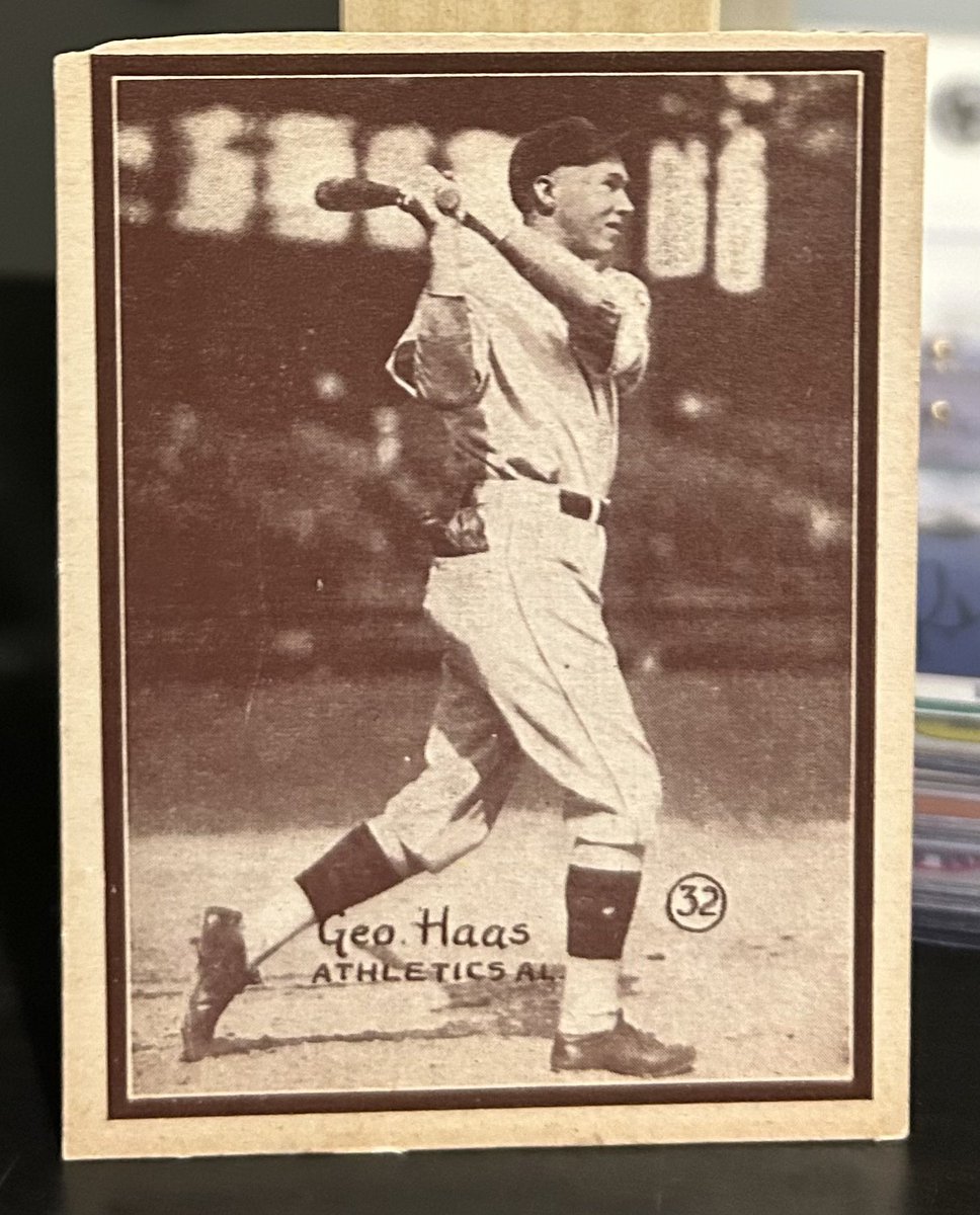 wickedsportsri's tweet photo. Vintage Mail Day!!!

Friday’s mail brings me one card closer to my 1931 W517 set build. George “Mule” Haas was a 3x WS champion, and posted his best season in 1925, boasting 181 hits, including 41 2B, 9 3B, 16 HR, and a BA of .313.

The set is now 10/54 and counting. https://t.co/EqI9cYEr3W