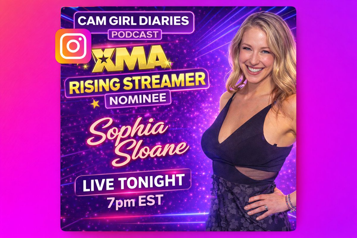 LIVE RIGHT NOW with special guest Sophia Sloane <a href="/itssophiasloane/">Sophia Sloane 🍍EXXXOTICA CHICAGO 🌟✨ XBIZ MIAMI</a> 

Sophia has skyrocketed in the cam world in under a year and is now an XMA Rising Streamer Nominee. Tonight she’s sharing the story behind her rapid rise!

Watch NOW: youtube.com/live/PG01RzFoQ…