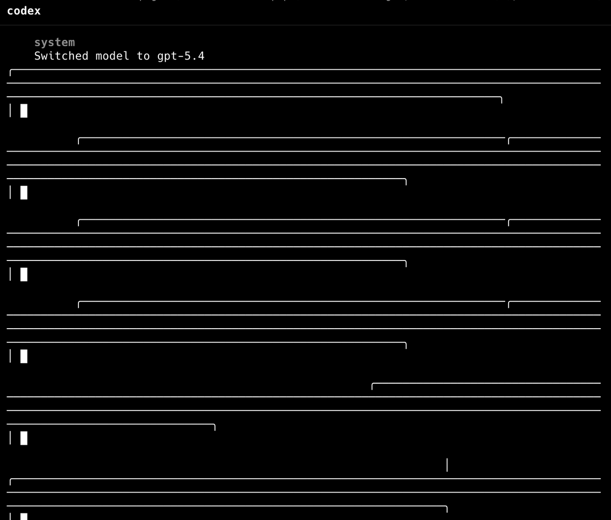 Codex CLI stall screen