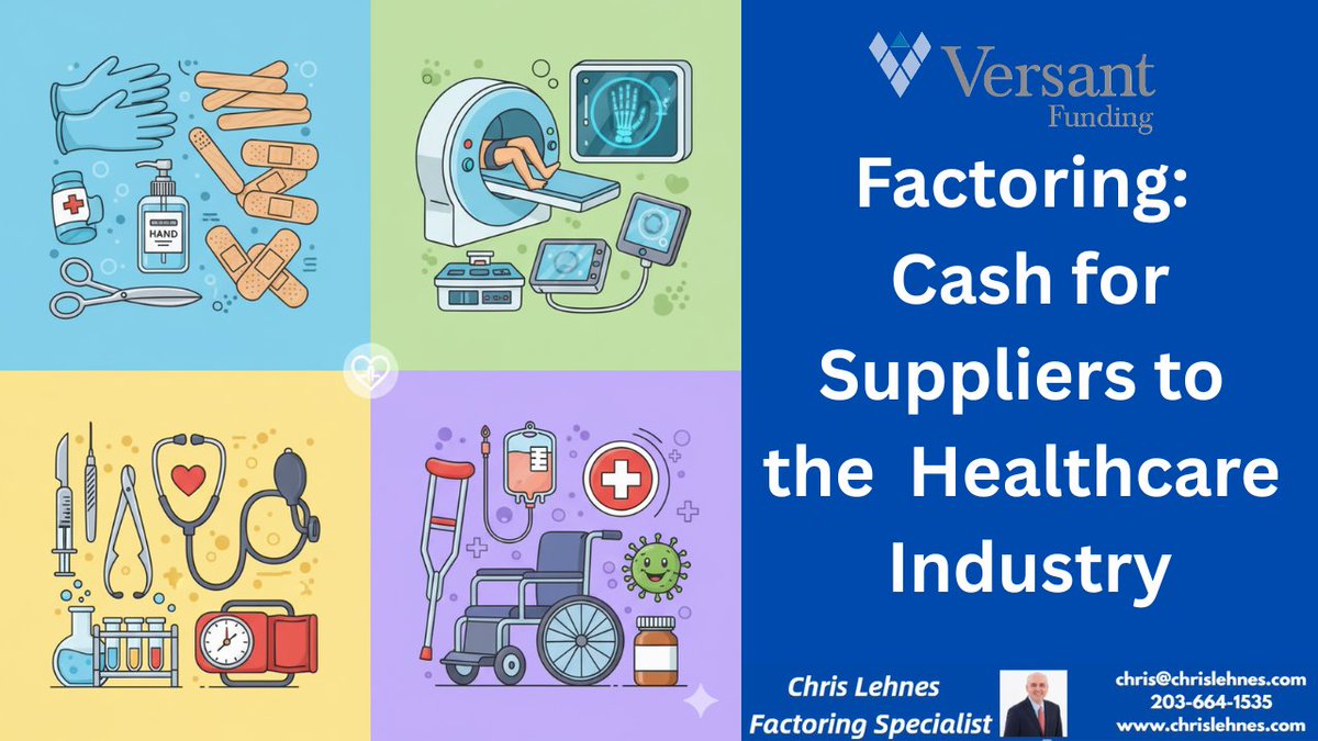 Accounts Receivable Factoring can quickly meet the working capital needs of #manufacturers and #distributors which serve the healthcare industry. chrislehnes.com/factoring-cash… 

#factoring #workingcapital #smallbusiness #SmallBusinessTips #healthcare