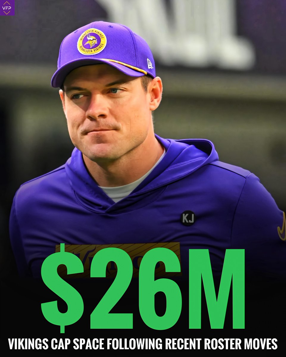 vikingzfanpage's tweet photo. Following the retirement of Ryan Kelly, the #Vikings have around $26M in cap space.

Start the recruitment @rodgers_isaiah 😤 https://t.co/TH7Lda3nex