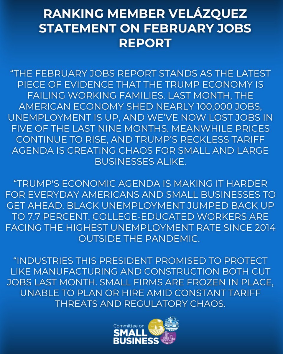 House Committee on Small Business Democrats tweet media