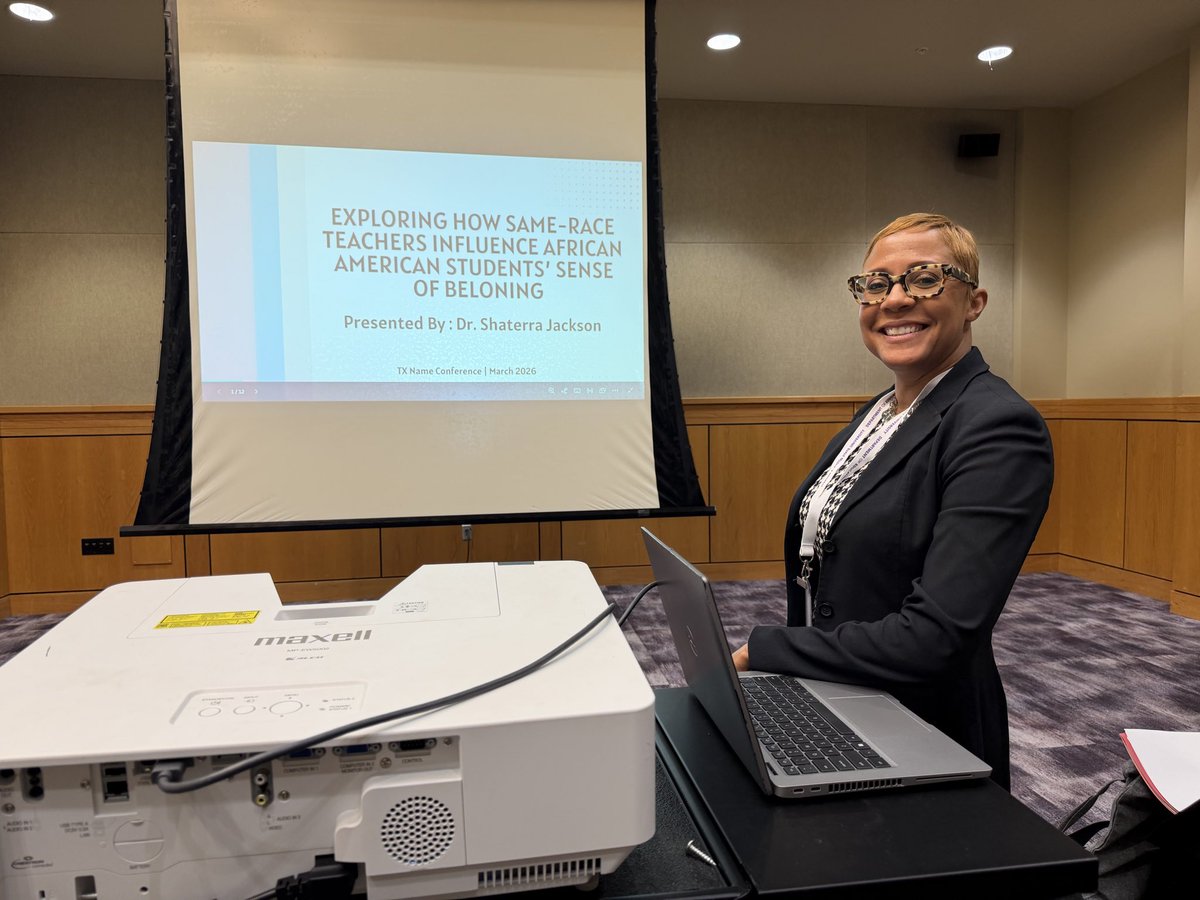 drjackson25's tweet photo. I had the honor and privilege of presenting my research today at the TX NAME Conference. It was a great opportunity to share work that is deeply meaningful to me while learning alongside passionate educators and making new connections.
#TXNAME #EducationResearch https://t.co/nWYteqWLCi
