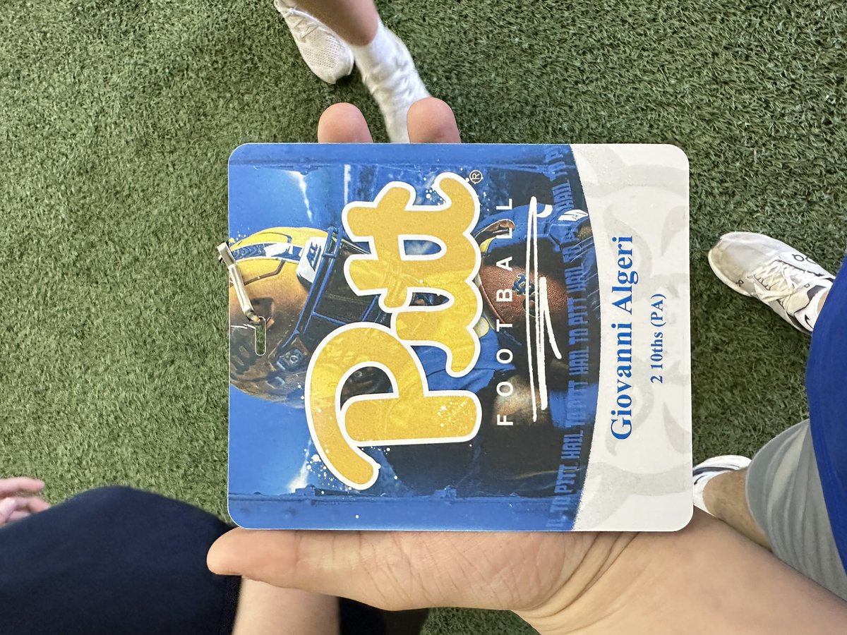 algeri_gio2009_'s tweet photo. Had a great time at @Pitt_FB today‼️
Had a nice opportunity to see the facilities and staff!
@NorwinFB @CoachMBrown1 @Amish_Rebel @7Twice @7twiceAcademy @JBinakonsky https://t.co/Czkb2QT5pz
