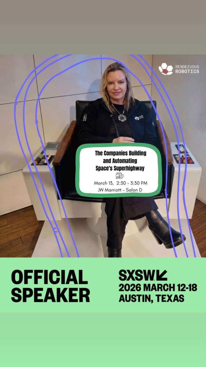 kim_jennett's tweet photo. If someone gives me a mic 🎙️ I will definitely talk about space. Humbled for this opportunity to represent @Rdvrobotics at @sxsw. If you’re going, don’t miss this session: https://t.co/C8BMJEdYxK
#spacemarketing #spaceinfrastructure #ISAM https://t.co/dEKO4CybBt