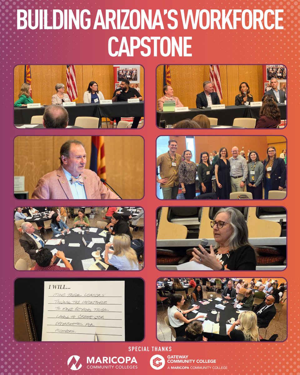 AzTownHall's tweet photo. Many thanks to presenters, partners, and participants at the "Building Arizona's Workforce” Capstone for a fantastic and engaging event. https://t.co/PixnxivBi0