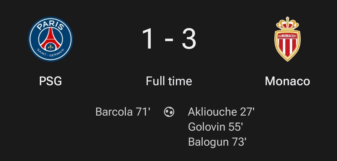 Give us Chelsea... Losing to Monaco at home 😁💙

<a href="/ChelseaFC/">Chelsea FC</a> |<a href="/PSG_English/">Paris Saint-Germain</a>