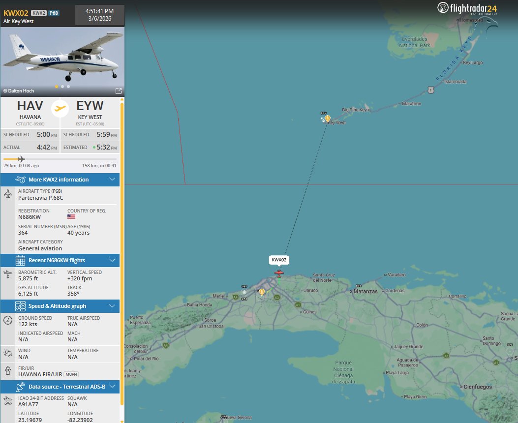 FlconEYES's tweet image. Partenavia P-68 | N686KW | A91A77

#KeyWest-#Habana
TURISMO DE ZOOLÓGICO by airkeywest.com (su cuenta en X la desactivaron).
Esta compañía chartea su avión con servicio de Guía de Turismo a la "Finca" del #CARTELDELAHABANA y Ud podrá descubrir cómo sobrevive "el cubano"