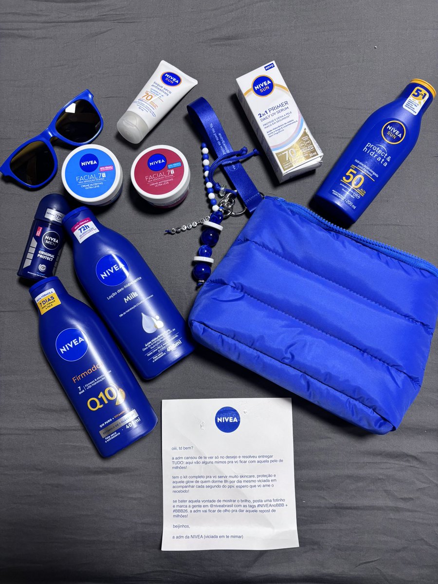 chocado com esse kit que a <a href="/NIVEABRASIL/">#NIVEAnoBBB</a> mandou aqui veyr

vem algo MUITO forte ai no final de semana........

e um passarinho me contou que quem comentar no perfil deles vai ter a chance de ganhar mimos tbm 👀
#TáNaPeleDeMilhões #publi