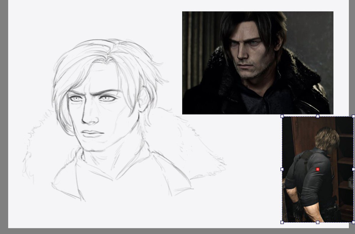 Ryo3latte's tweet photo. Uhhhh... Leon?

#sketch #LeonKennedy #RE9 #ResidentEvilRequiem #WIP https://t.co/sBqKgc1Xi7
