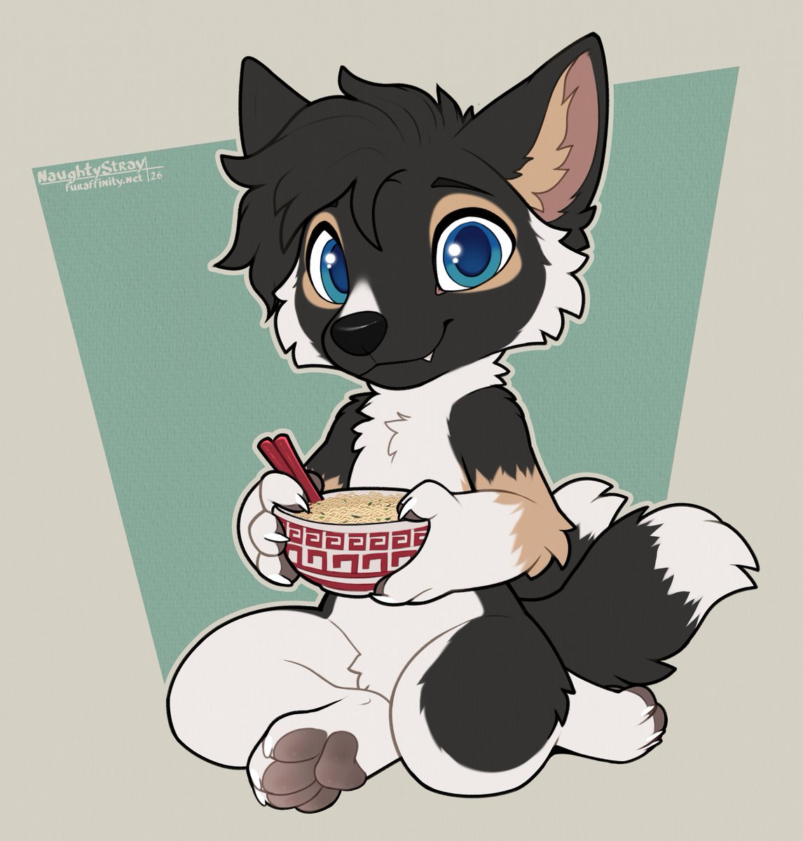 NaughtyStray's tweet photo. Chibi-styled art for TailSofTrio :)

#furryart #furryartist #kitsune #chibi #digitalart #ramen https://t.co/c4PGlqTdnx