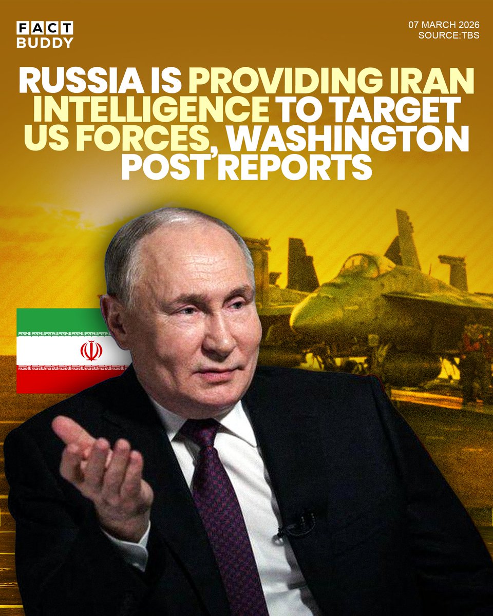 A report by The Washington Post claims that Russia is providing Iran with targeting information, including the locations of U.S. warships and aircraft in the Middle East, citing three officials familiar with the intelligence.