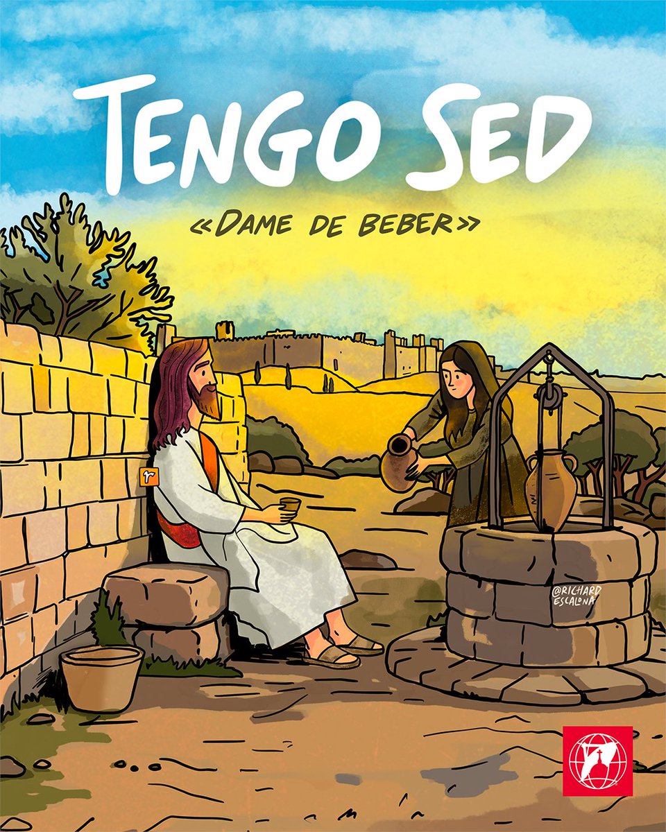 «Dame de beber» Domingo III Cuaresma - Ciclo A.
Evangelio según san Juan (4,5-42):

En aquel tiempo, llegó Jesús a un pueblo de Samaria llamado Sicar, cerca del campo que dio Jacob a su hijo José; allí estaba el manantial de Jacob. Jesús, cansado del camino, estaba allí sentado