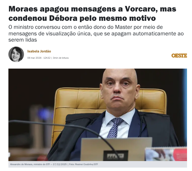 Porque ele pode tudo e ninguém pode nada. O Congresso deu esse poder a ele 
revistaoeste.com/politica/morae…