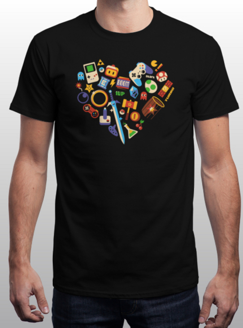 "Love Gamer Vintage" is today's tee on qwertee.com RePost for a chance at a FREE TEE!