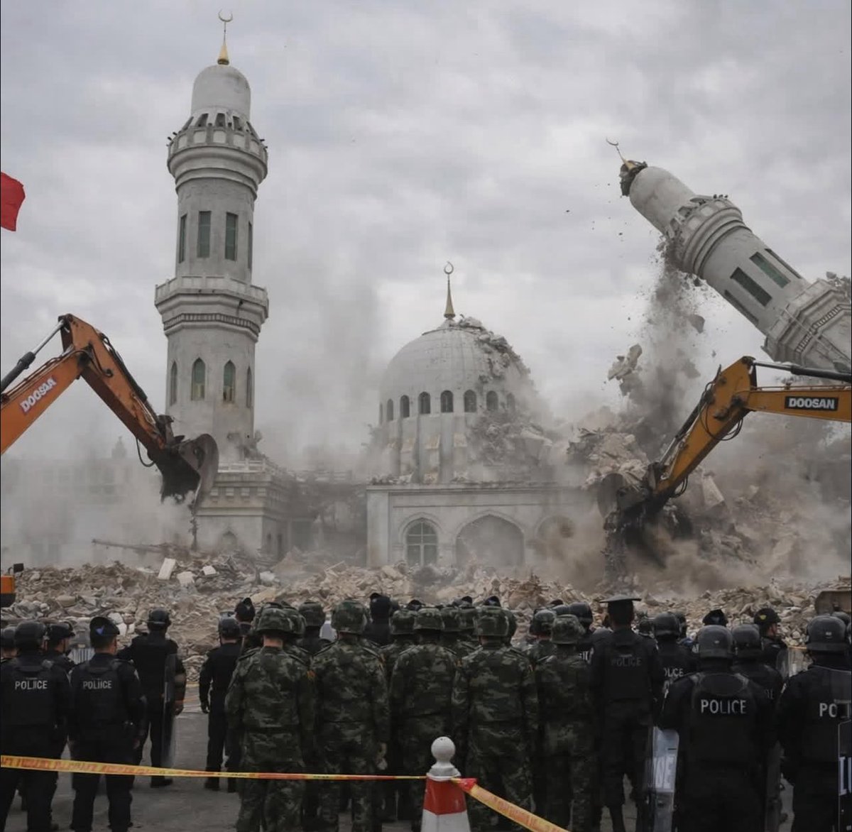 DIŞİŞLERİ BAKANLIĞIMIZA ÇAĞRI ⚠️

Çin, Doğu Türkistan’ın Gulca şehrinde bulunan tarihî ve bölgenin en büyük camilerinden biri olan Beytullah Camii’ni yıkmaya hazırlanmaktadır. İşgal güçleri camiyi tamamen çevreleyerek yıkım için hazırlıklarını sürdürmektedir.

Çin yönetimi, Doğu