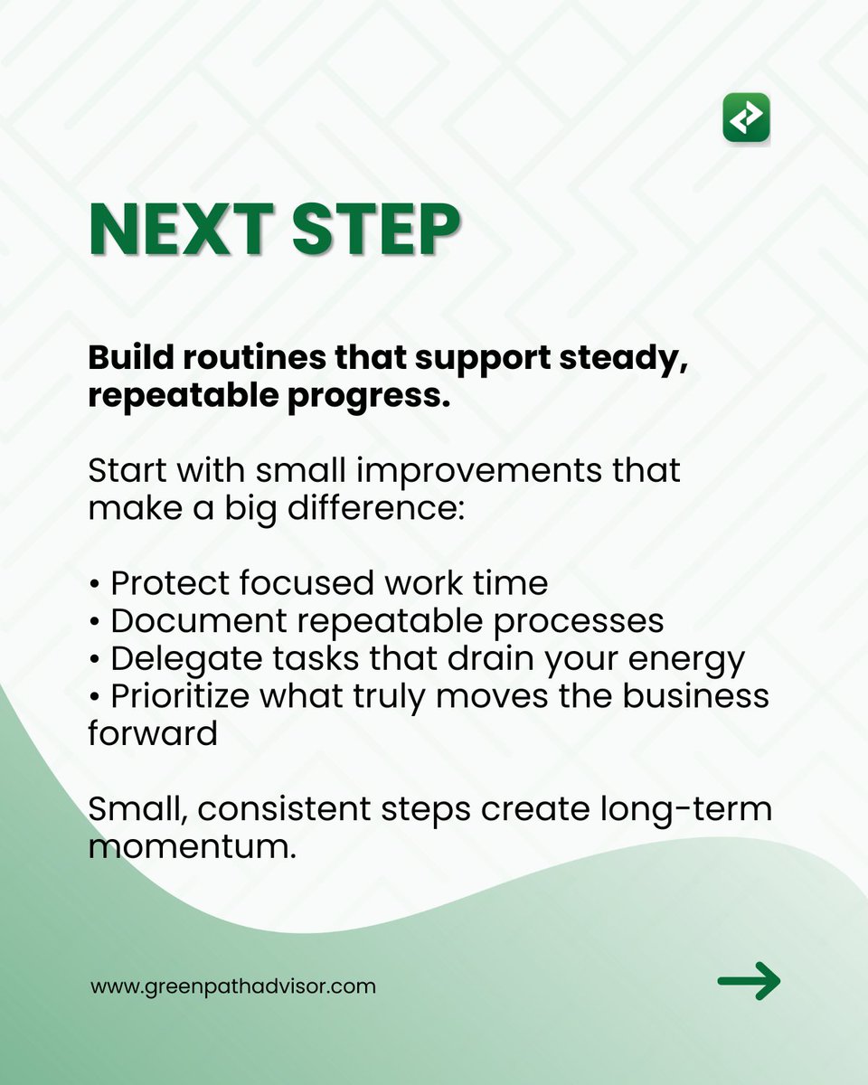 GreenpathVA's tweet photo. Most business owners think the solution to growth is working harder.

But in reality, growth usually comes from working smarter—with the right support.

When your business runs on clear priorities, reliable systems, and trusted help, progress becomes consistent—and far less overwhelming.

You don’t have to carry everything alone to move your business forward.

If you're ready to build a workflow that actually supports your growth, let’s start the conversation.

Send us a message or book a discovery call—we’d love to learn about your goals and see how we can help.

#SmallBusinessGrowth #WorkSmarter #GreenpathAdvisors