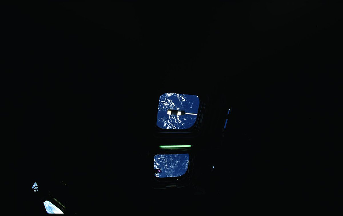 In the Space Shuttle's cockpit