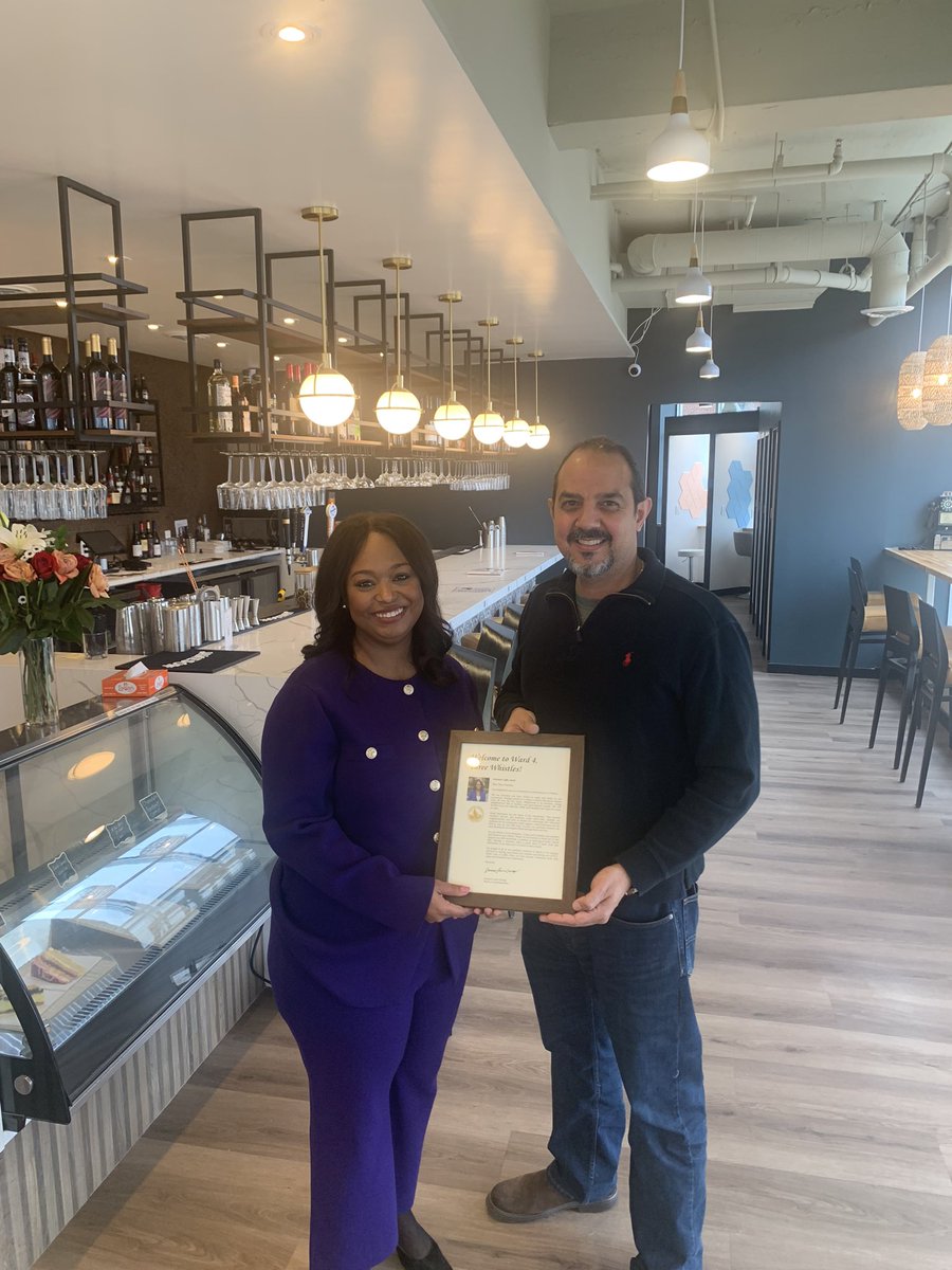 CMLewisGeorgeW4's tweet image. Welcome to #Ward4, Three Whistles! ☕️🥐

It was amazing to visit one of our newest small businesses on Georgia Ave and Missouri Ave, featuring a full menu of food, drinks, and designated space for small businesses, artists, and more.

Make sure to stop by soon!