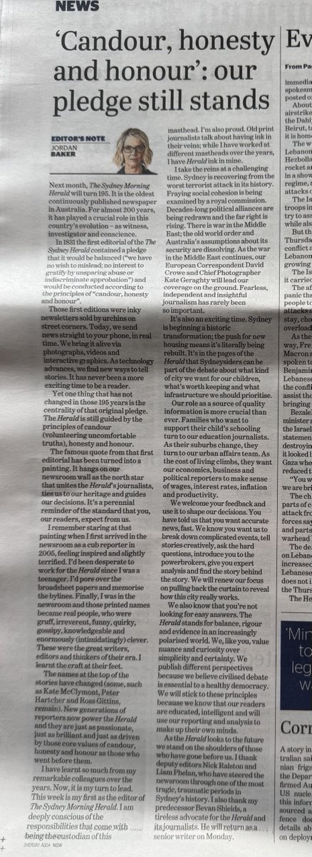 Who believes that candour and honest remain the hallmarks of the Sydney Morning Herald?

ps: bring back Column 8