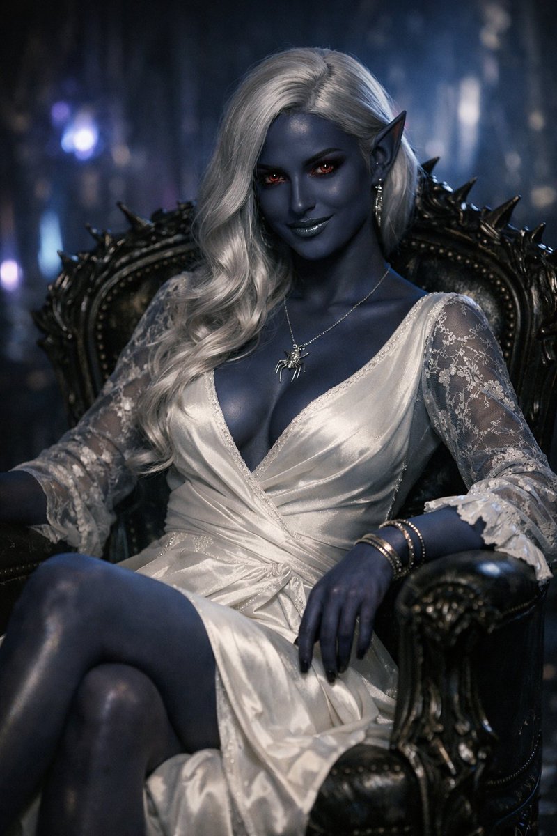 Project_VLA's tweet image. Saturday Prompt Share 💙💜⬇️

"I allow you to live and continue to serve me, but I warn you: if you fail to please me again, this will be your last mistake..."

It's been far too long since I last prompted a Drow princess. 😉🤩

Feel free to alter the prompt and share your