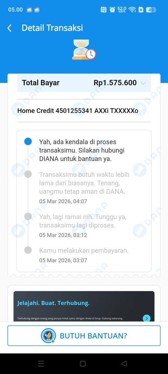 min dari 5 maret loh sampe sekarang udah tanggal 7 masih belum bisa juga? cs dananya juga ga ada bantu, gimana ini? <a href="/danawallet/">DANA.id</a>