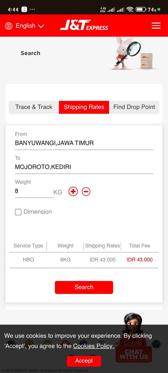 mi_djo's tweet photo. @jntexpressid kemarin hari jumat saya kirim pakai dari Banyuwangi ke Kediri. Berat paket 7,3kg. Biaya kena 80rb. Sempet kaget dengan tarif segitu, soalnya saya sering pakai JNT, saya cek di web jnt, ternyata bener, tarif tidak sampai segitu, sekitar 40an rb (1) https://t.co/PyM6aabJH7