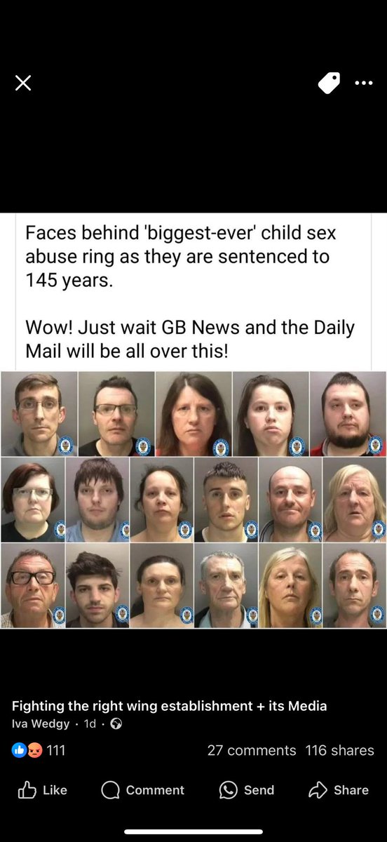 carlisletaximan's tweet photo. @GaryDemps Care to comment on any of  these WHITE grooming gangs or does that not fit your narrative. https://t.co/PFhGwbXEJE