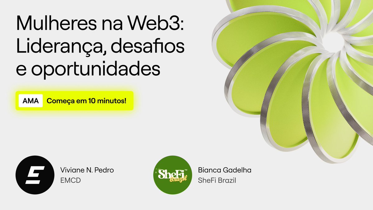 emcd_brasil's tweet photo. 𝗖𝗼𝗺𝗲𝗰̧𝗮 𝗲𝗺 𝟭𝟬 𝗺𝗶𝗻𝘂𝘁𝗼𝘀!

Explore as jornadas de duas experts da Web3, descubra os desafios e oportunidades para mulheres no setor e tire suas dúvidas.

Cada pergunta enviada te dá uma chance no sorteio de uma Tangem Wallet 🔥

https://t.co/r1aDqvoBmg https://t.co/V4hRxl2Dz9