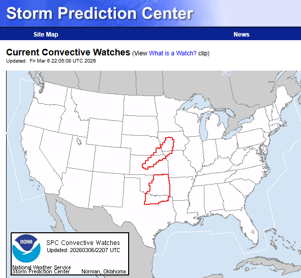 Tornado Watch has been issued for North Texas, Eastern Oklahoma, North ...
