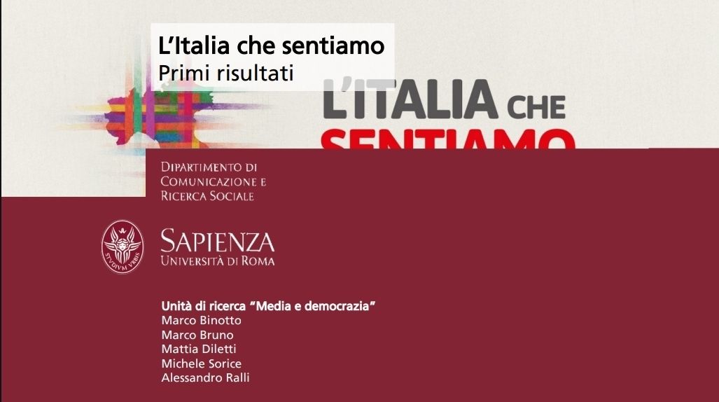 Domani mattina presentiamo i primi risultati della campagna di ascolto del #PartitoDemocratico realizzata con la collaborazione scientifica del ns gruppo di ricerca su #Media e #democrazia. Dalla parte della #partecipazione, sperando sia utile.  

partitodemocratico.it/litalia-che-se…