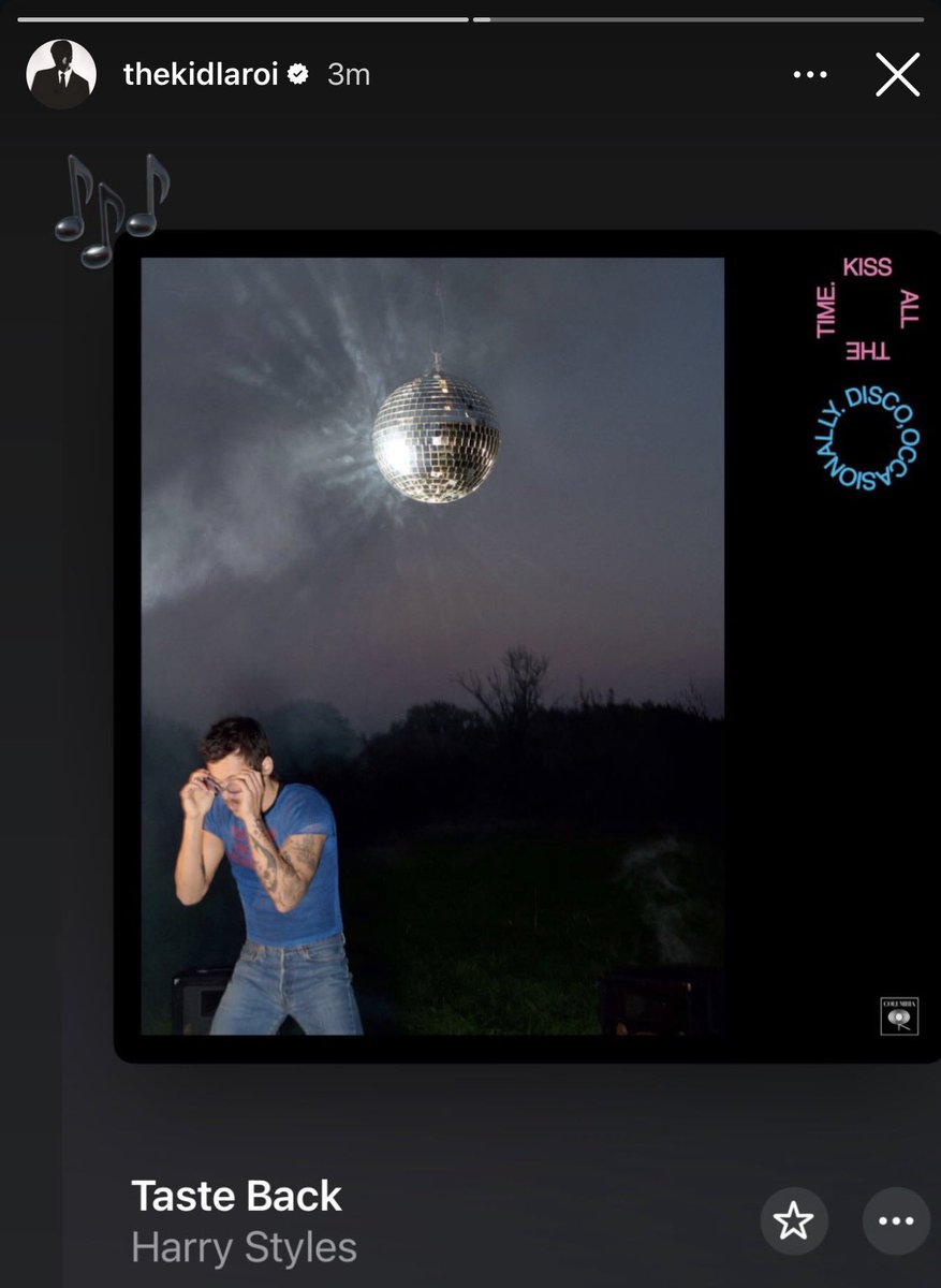 thekidlaroii's tweet image. Laroi listening to “Taste Back” by 
Harry Styles ❤️