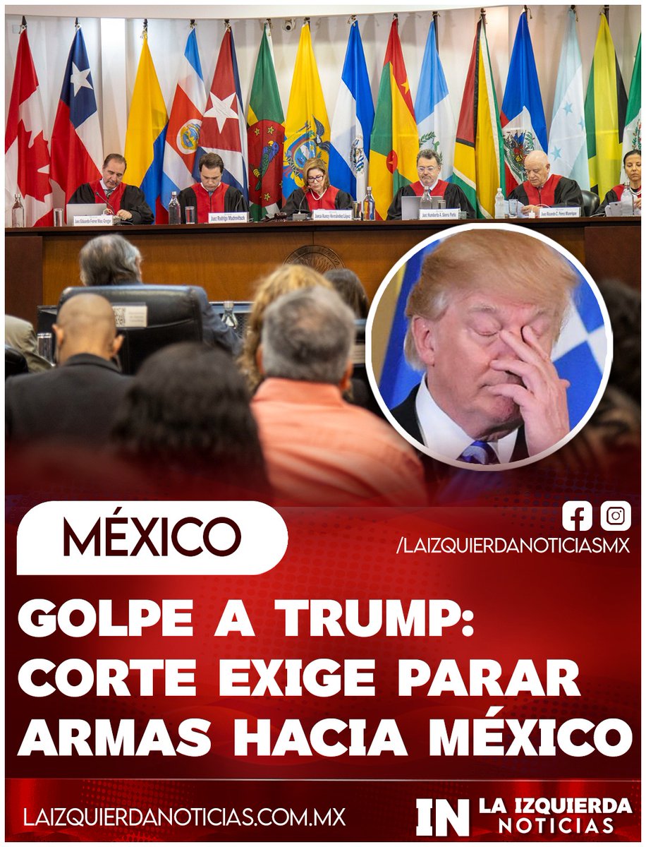 ¡PAREN YA! La Corte Interamericana de Derechos Humanos confirmó que cerca de 200 mil armas entran cada año de EE.UU. a México, siendo el principal factor de violencia. Exigieron al gobierno gringo prevenir el tráfico ilícito mediante normas internas, supervisar a las empresas del