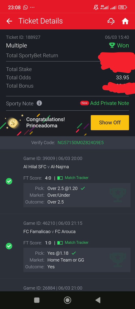 gilbertadoma's tweet photo. CONGRATULATIONS to Me!

Another win win win tonight 6th March 2026.
All thanks to God Almighty... https://t.co/xumjrRiVss