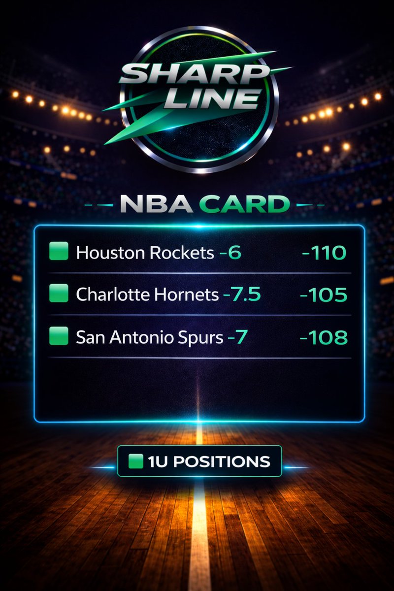 TheSharpLine's tweet photo. TODAY’S CARD 🔥

NHL + NBA plays on a daily basis.
I analyze the matchup and find the plays so you don't have to. Just follow along and profit.

Swipe ➡️ for the full cards.

Let’s keep stacking units. 📈

👇 Drop your favorite play tonight.

#SportsBetting #GamblingTwitter https://t.co/PbRYgM1ZQi