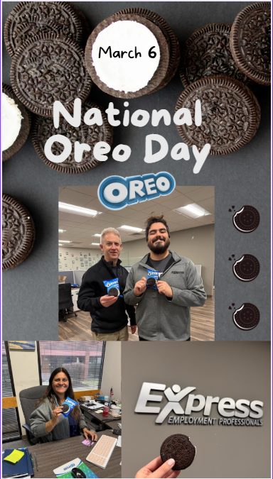 Happy National Oreo Cookie Day! 🍪🎉Perfect day to enjoy Oreos… especially in a tasty Oreo cookie ice cream sandwich. 😋 #nationaloreocookieday #ExpressEGV