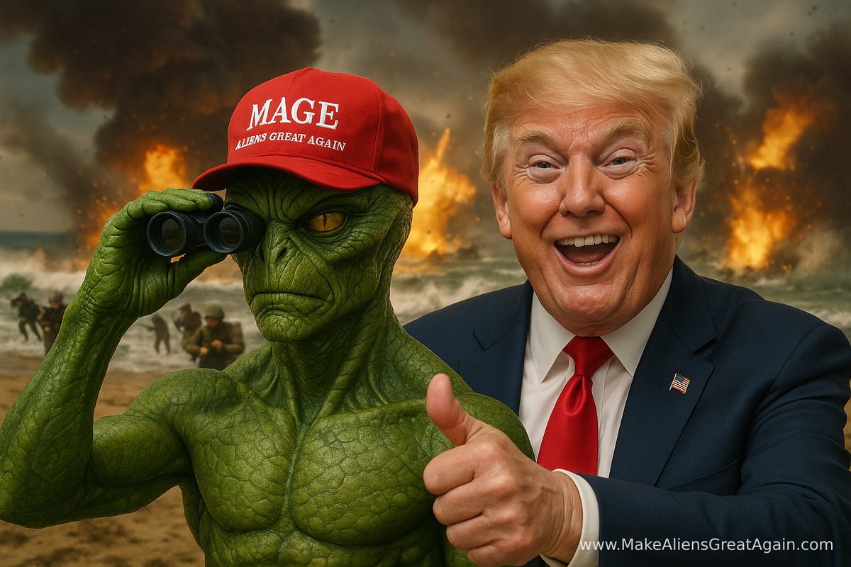 Aliens on a beach scouting military plans — should we call in the coastal defense? 👽🇺🇸

Create yours now:
MakeAliensGreatAgain.com

#MakeAliensGreatAgain #MAGA